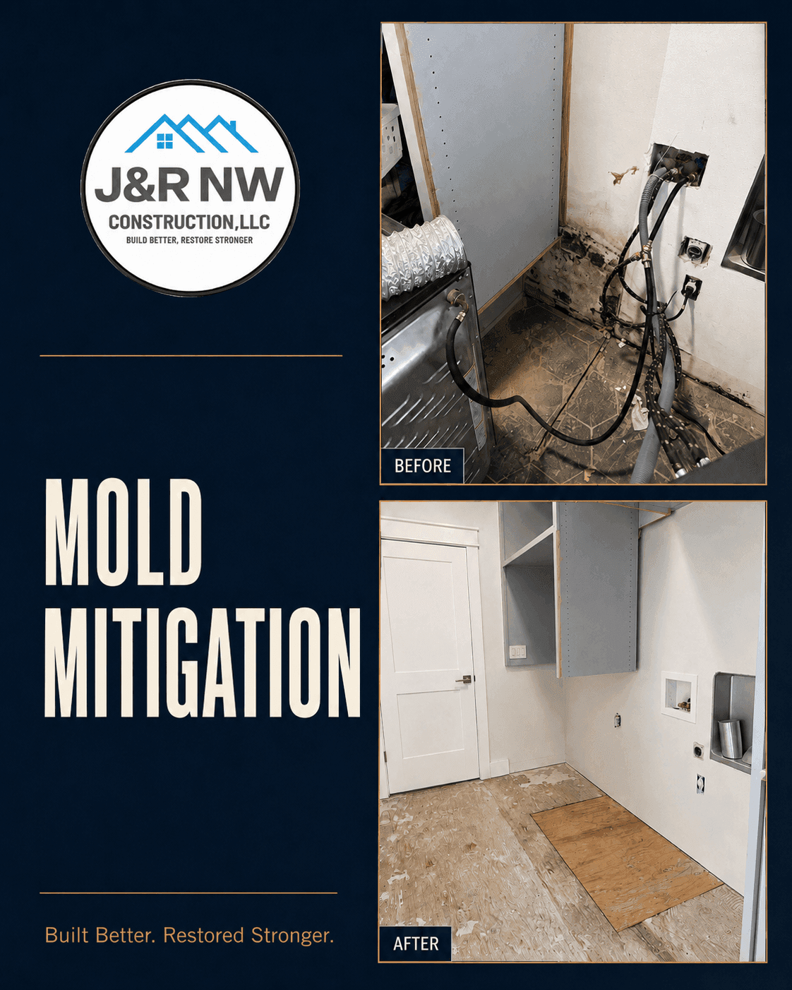 Mold Mitigation and Wall Repair